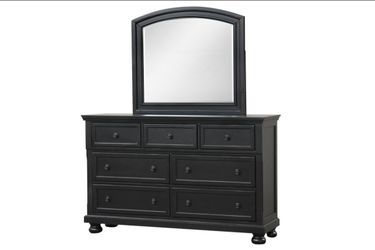 Dark Wood Dresser with Mirror