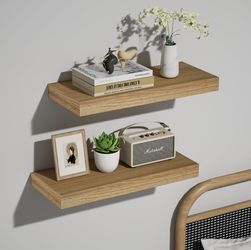 INHABIT UNION Oak Floating Shelves Wood for Wall