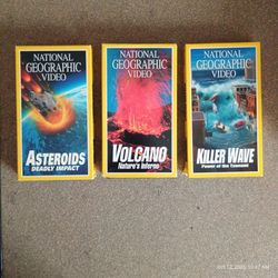 Kids National Geographic VHS Tapes Set of 3