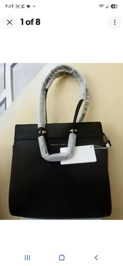 Trina Turk Black Structured Tote Handbag