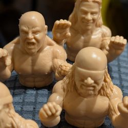 vintage 1999 WCW/nWo thumb wrestlers exclusives for Checkers and Rally's restaurants
