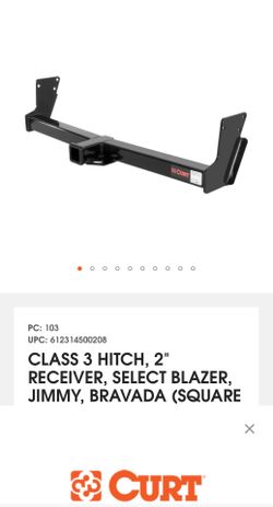 CLASS 3 HITCH, 2" RECEIVER, SELECT BLAZER, JIMMY, BRAVADA (SQUARE TUBE FRAME) #13020