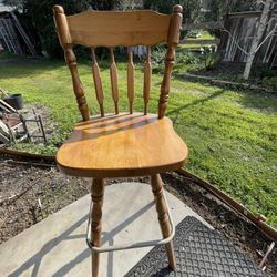 Bar Height Maple Swivel Barstool
