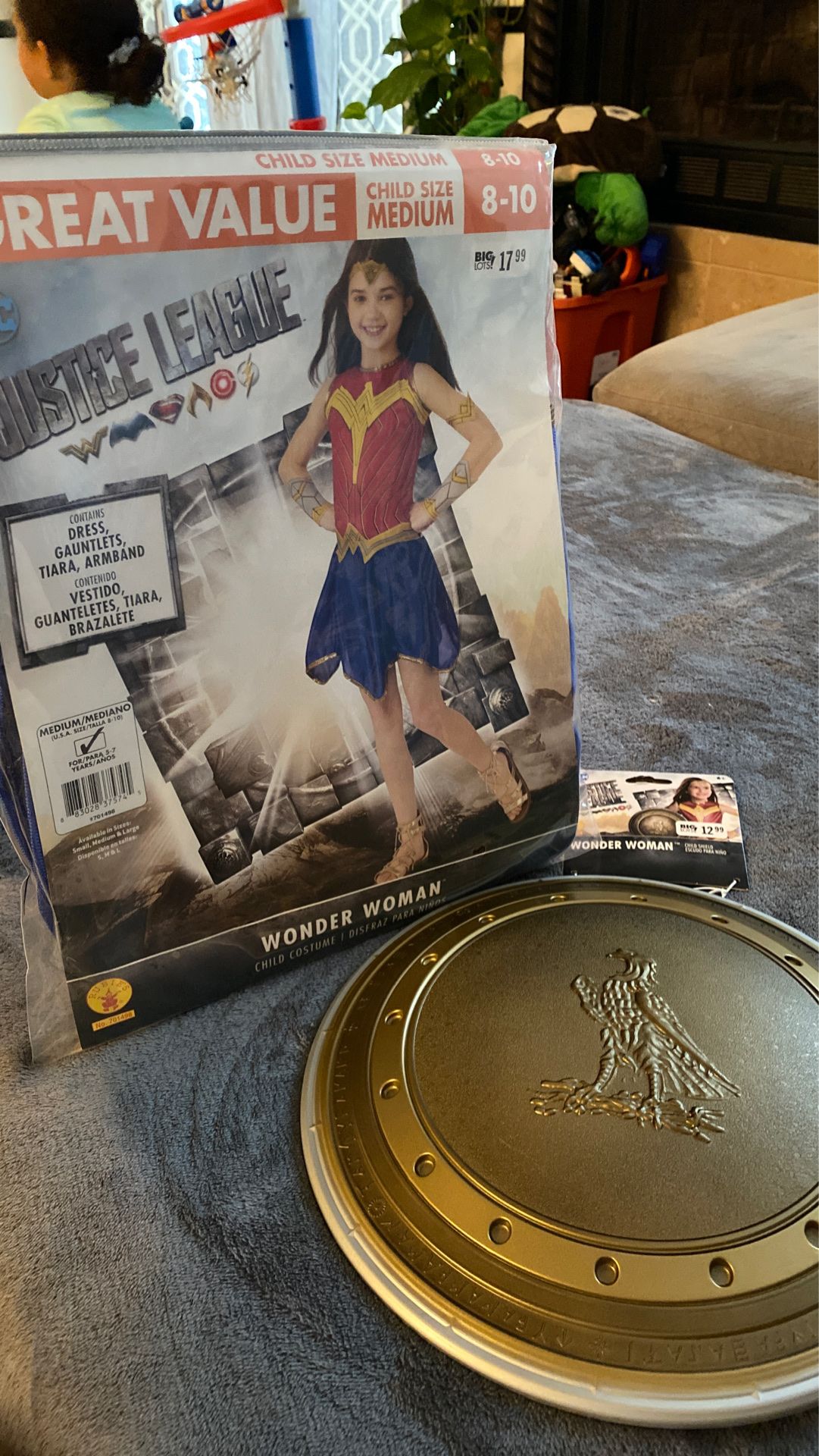 Wonder Woman costume and shield