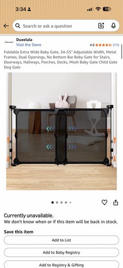 Extra Wide Baby Gate / Dog Gate – Foldable Mesh Design