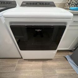 NEW Whirlpool 7.4 cu. ft. Smart Top Load Electric Dryer and 4.8 cu. ft. Smart Top Load Washer