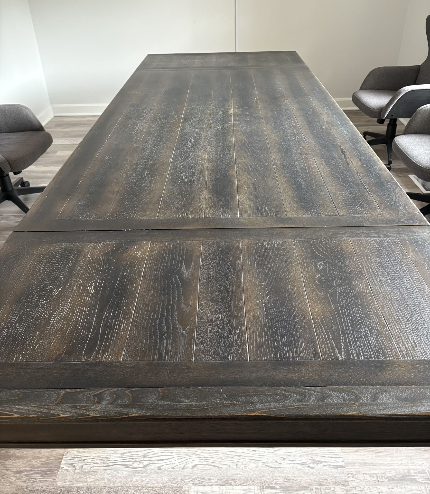 Distressed Wood Dining Table 