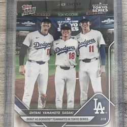 2025 Topps Now #7  Shohei Ohtani, Yoshinobu Yamamoto, Roki Sasaki