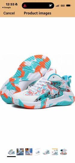 NWOT Men's Non-Slip Breathable Fashion Graffiti Training/ Basketball Shoes sz 47/13