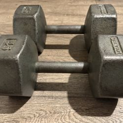 Vintage set.  (2) IVANKO Hex Dumbbells   45 lbs  Total: 110 lbs  $1.7 per pound.