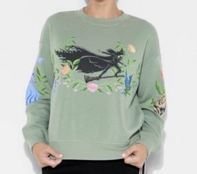 Women's Extra Small Wicked: For Good Fleece Graphic Sweatshirt Sage Green NWT XS And Other Sizes 