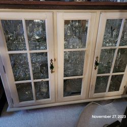 Cabinet  Curio With Glass Shelves