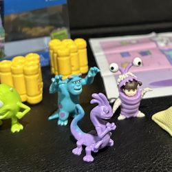 Pixar Monsters Inc 1 1/2 Miniature Characters NEW !! 