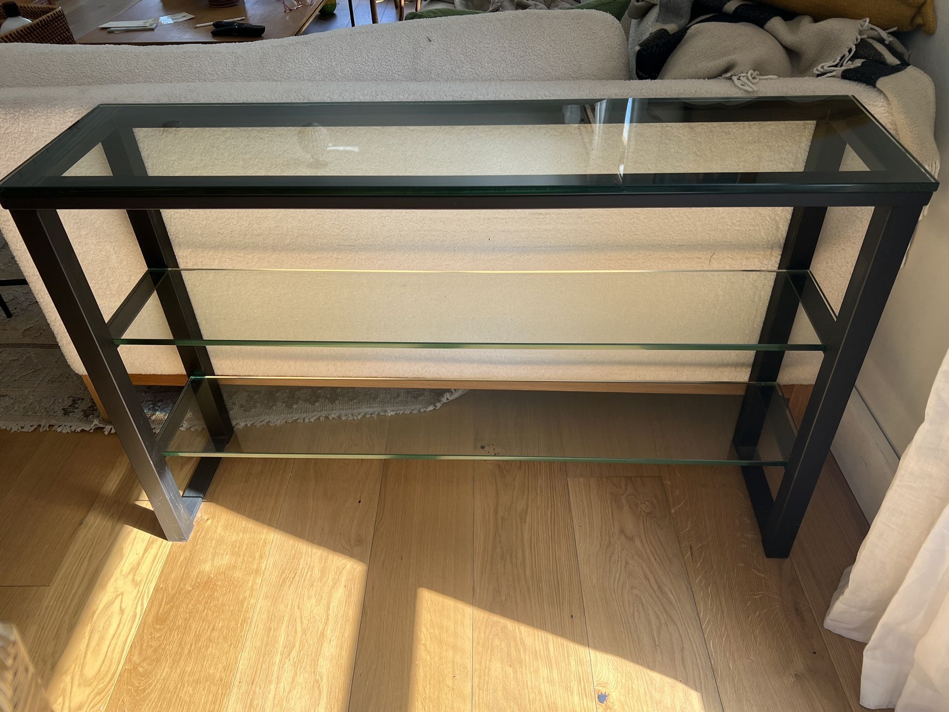 Steel And Glass Console Table