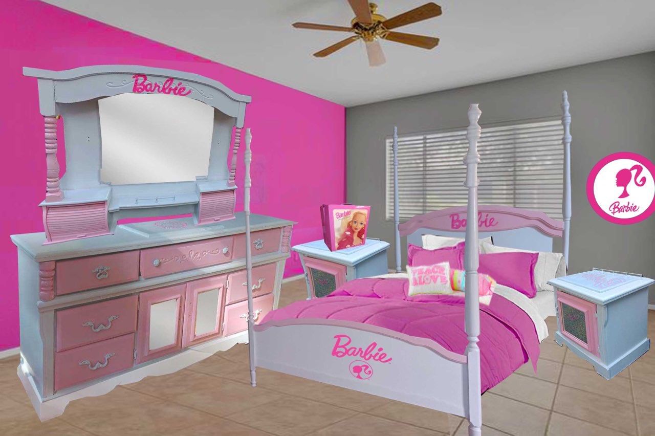 Purple Barbie Room For Girl Beautiful Pink Barbie Girls Custom