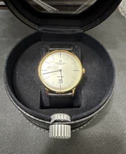 Hamilton H(contact info removed)1 Intra-Matic Auto Gold PVD Silver Dial NWT
