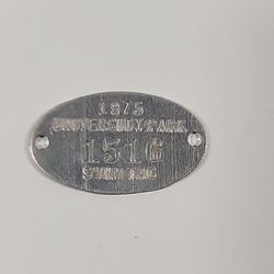 VINTAGR 1975 UNIVERSITY PARK SWIM TAG NO. 1516