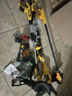Cordless Grass Trimmer & Chainsaw Tool Set
