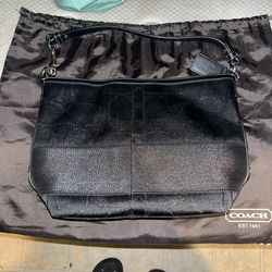 Black coach shoulder bag
