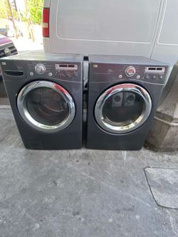 LG FRONT LOAD WASHER AND GAS DRYER SET SIDE BY SIDE OR STACKED. +FREE DELIVERY AND INSTALLATION