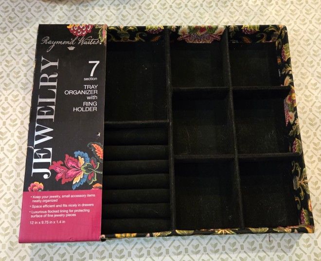 New Jewelry Storage Organizer Tray With Ring Holder