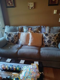 couch and chair gray reclining