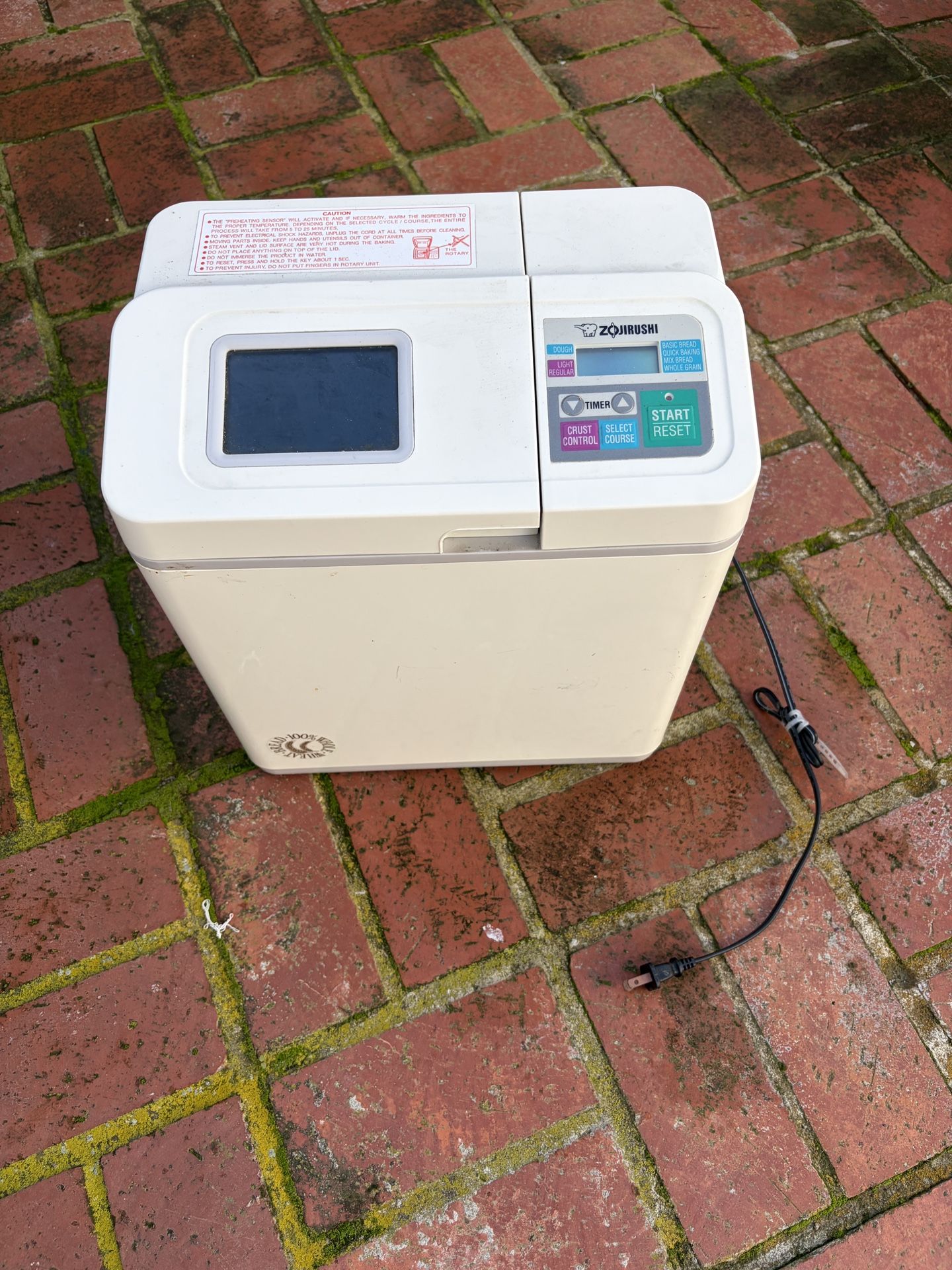 Zojirushi BBCC-Q20 Home Bakery Automatic Bread Maker Machine 2 LB 