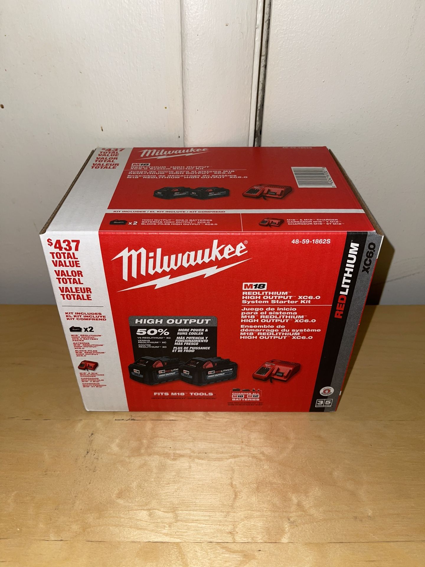 Milwaukee M18 Two 6.0 Ah Battery and Charger (NEW)