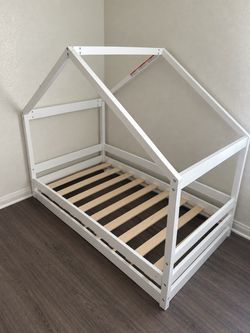 White Twin House Bed Frame – $95 OBO
