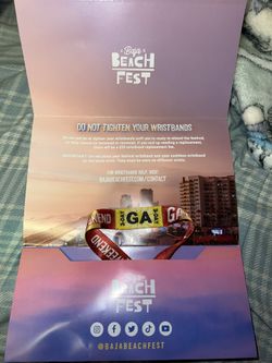 Baja Beach Fest GA Wristband