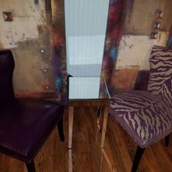 2 Purple Rain accent chairs set