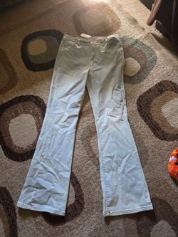 Light blue flare leg jeans girls size 16