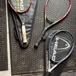 3 Tennis Rackets (HEAD) – Need New Grip/Strings