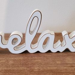 Wood Relax Sign