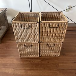 4 Cestas Mimbre 