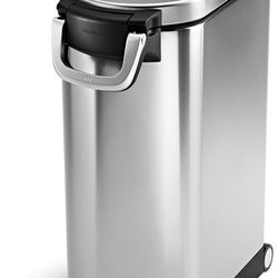 Simplehuman Pet Food Storage Bin – Stainless Steel, 40 lb Capacity