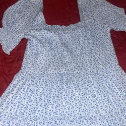 New Blue Floral Dress 