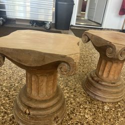 Pair Small Occasional Side Tables 
