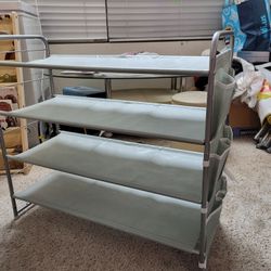 Storage Maniac 4-Tier Shoe Rack with Side Pockets