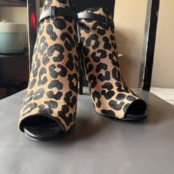 Michael Kors Leopard Print Heeled Boot
