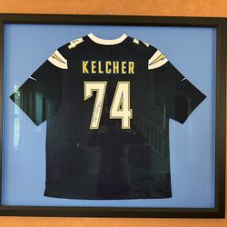 Framed Autographed Jersey- SD Charger Kelcher