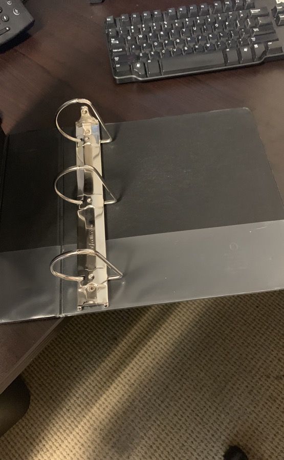 3-ring binders (buy together or separate)