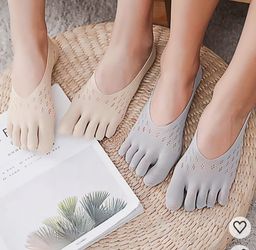 12 pair Toe Socks for Bunion, No Show Low Cut Five Finger Compression Socks/ Set de 12