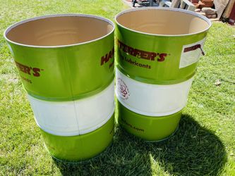 55 Gallon Metal Open Top Barrel, NO lid