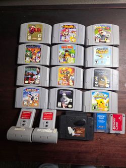 Nintendo 64 N64 Video Games Zelda, Mario Kart,  Smash Bros, etc.