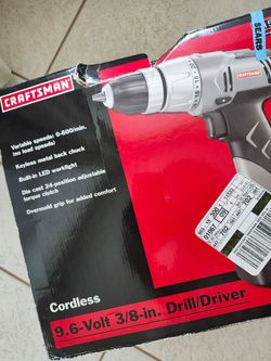 CRAFTSMAN- CORDLESS 9.6-Volt, 3/8" DRILL/DRIVER