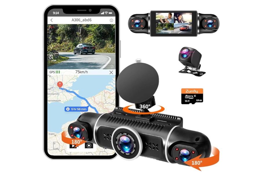 Viidure Dash Cam night Vision Loop Recording 4 Cameras