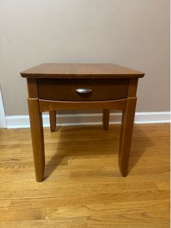Wood side table
