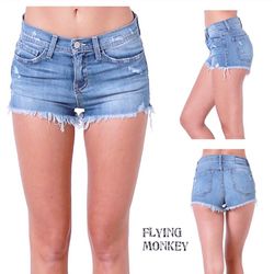 Flying Monkey Medium Wash Distressed Shorts *NWT*