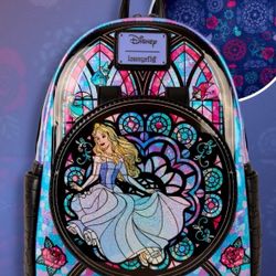 Loungefly Disney Princess Stained Glass Sleeping Beauty Mini-Backpack